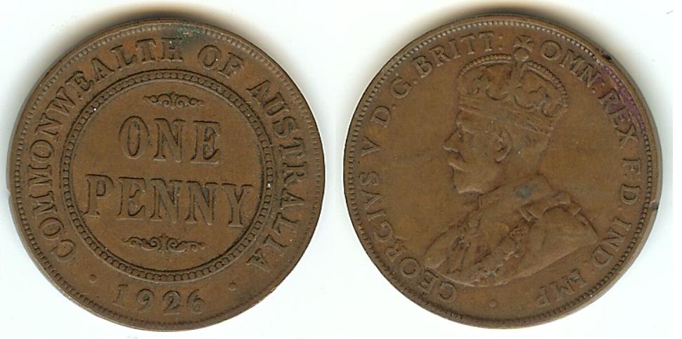 Australian Penny 1926 gVF